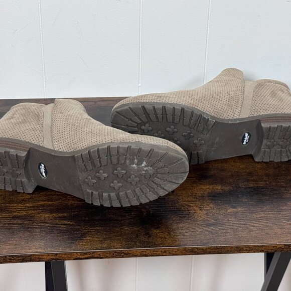 Dr. Scholl’s Women’s Perforated Suede Slip-On Ankle Boots – Taupe – Size 8M - Picture 5 of 5